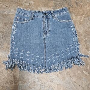 Lee Riders Custom Distressed Denim Skort